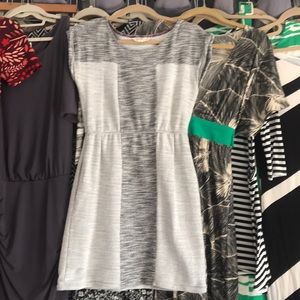 Grey Black and White Dress